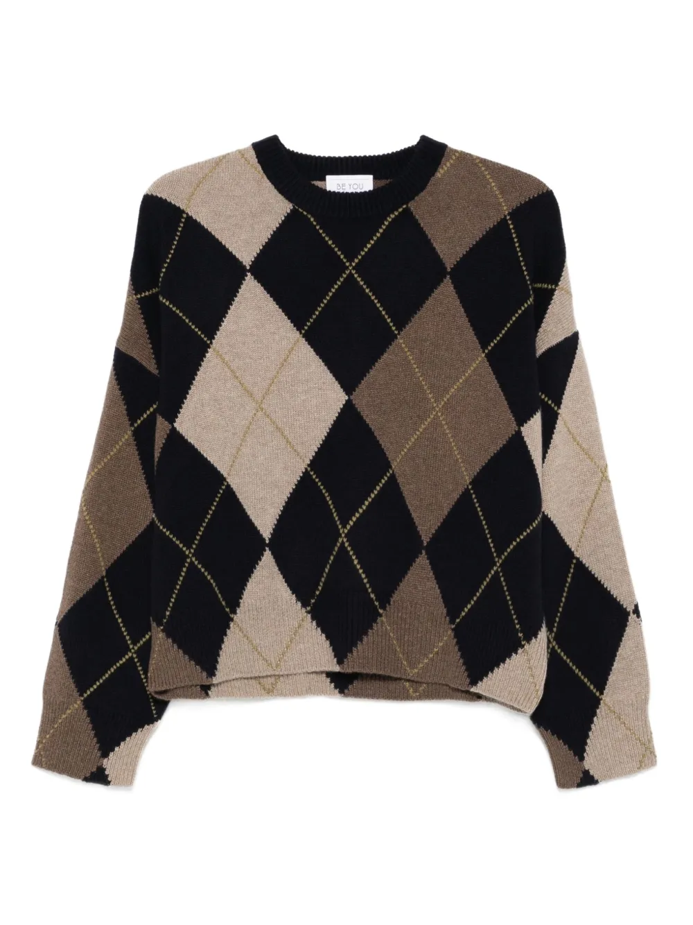 BeYou argyle-pattern crew-neck jumper | Blue | Image 1