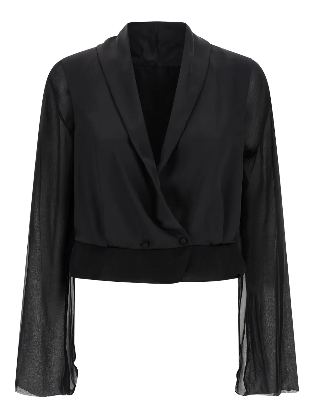 Alberta Ferretti Blouse met V-hals Zwart