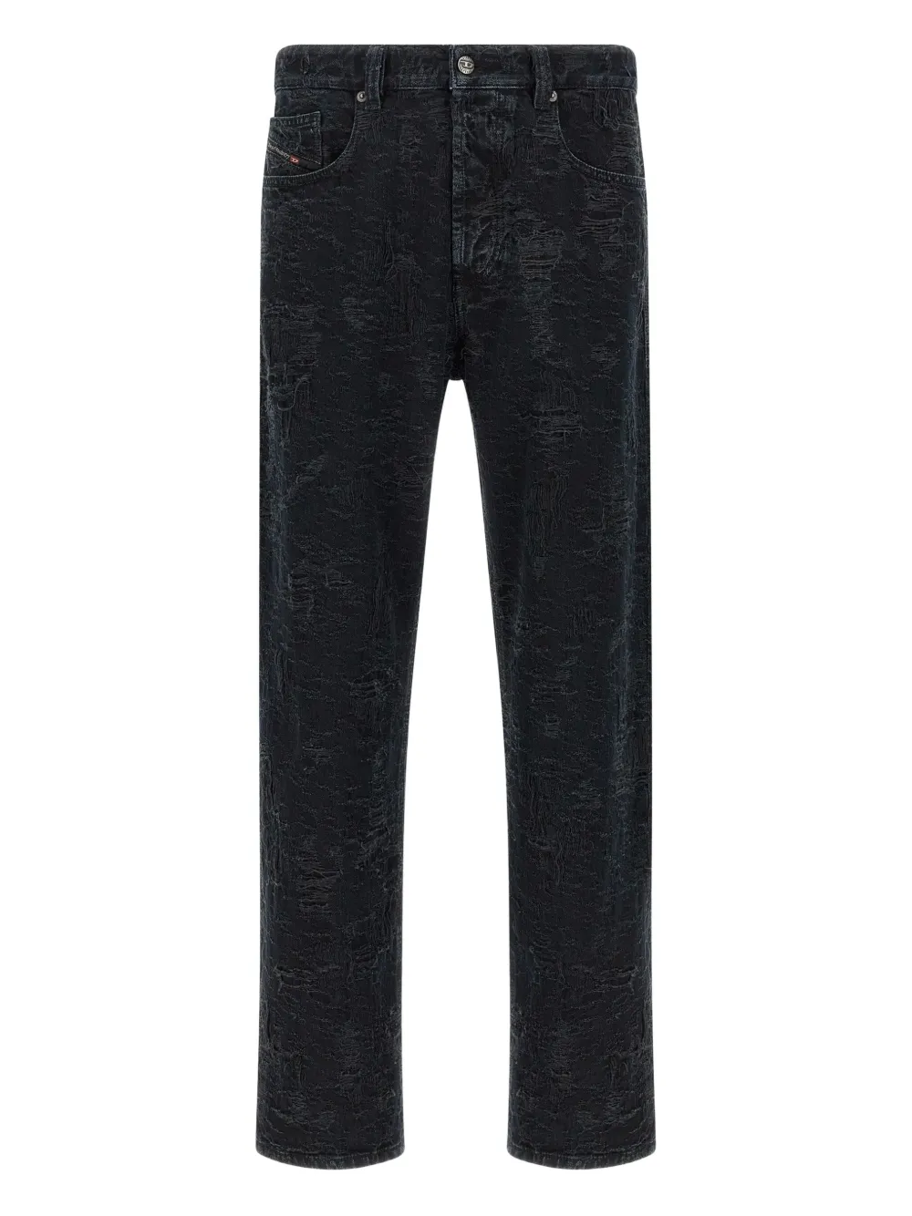 Diesel destroyed-effect jeans Zwart