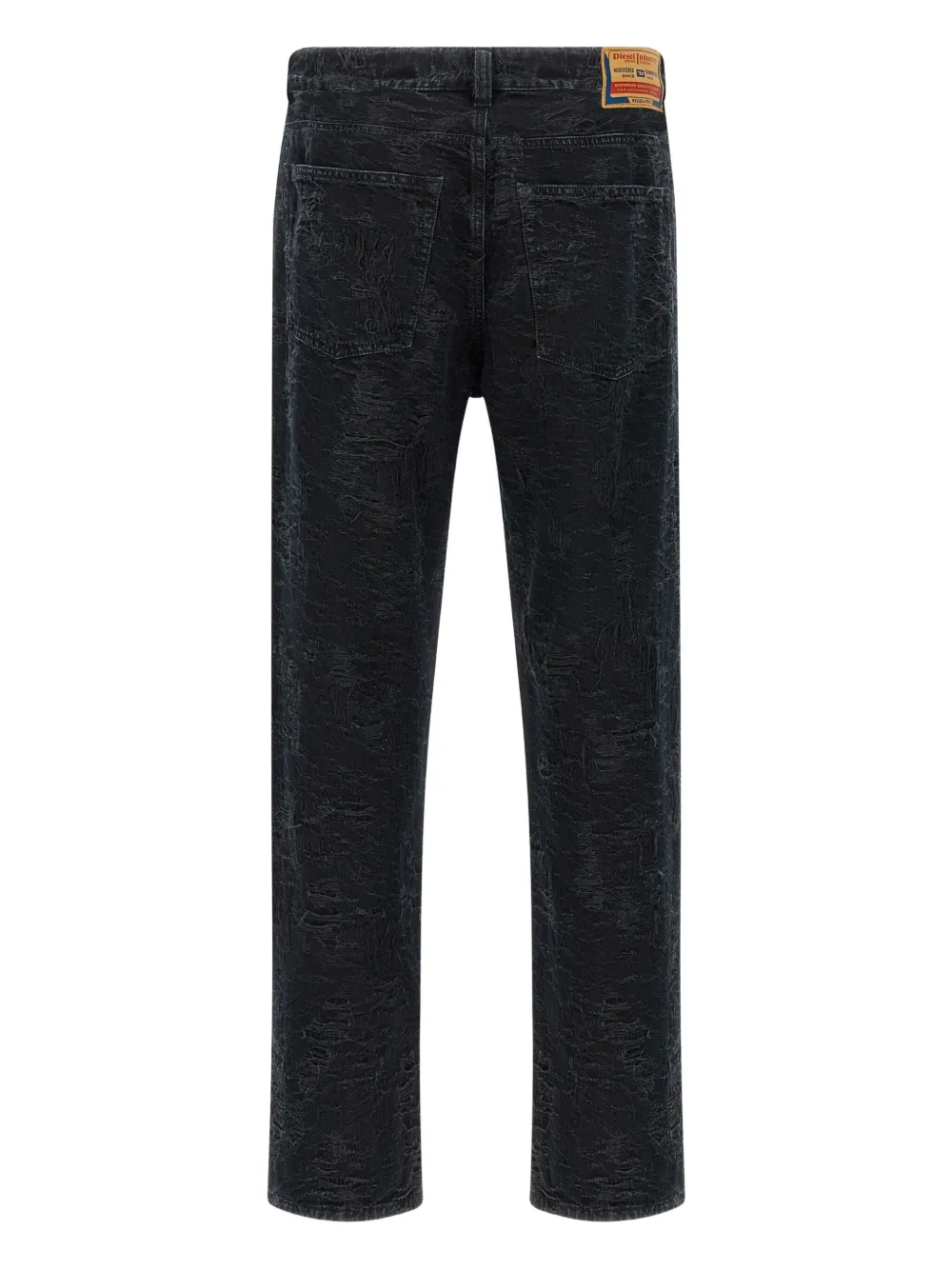 Diesel destroyed-effect jeans Zwart