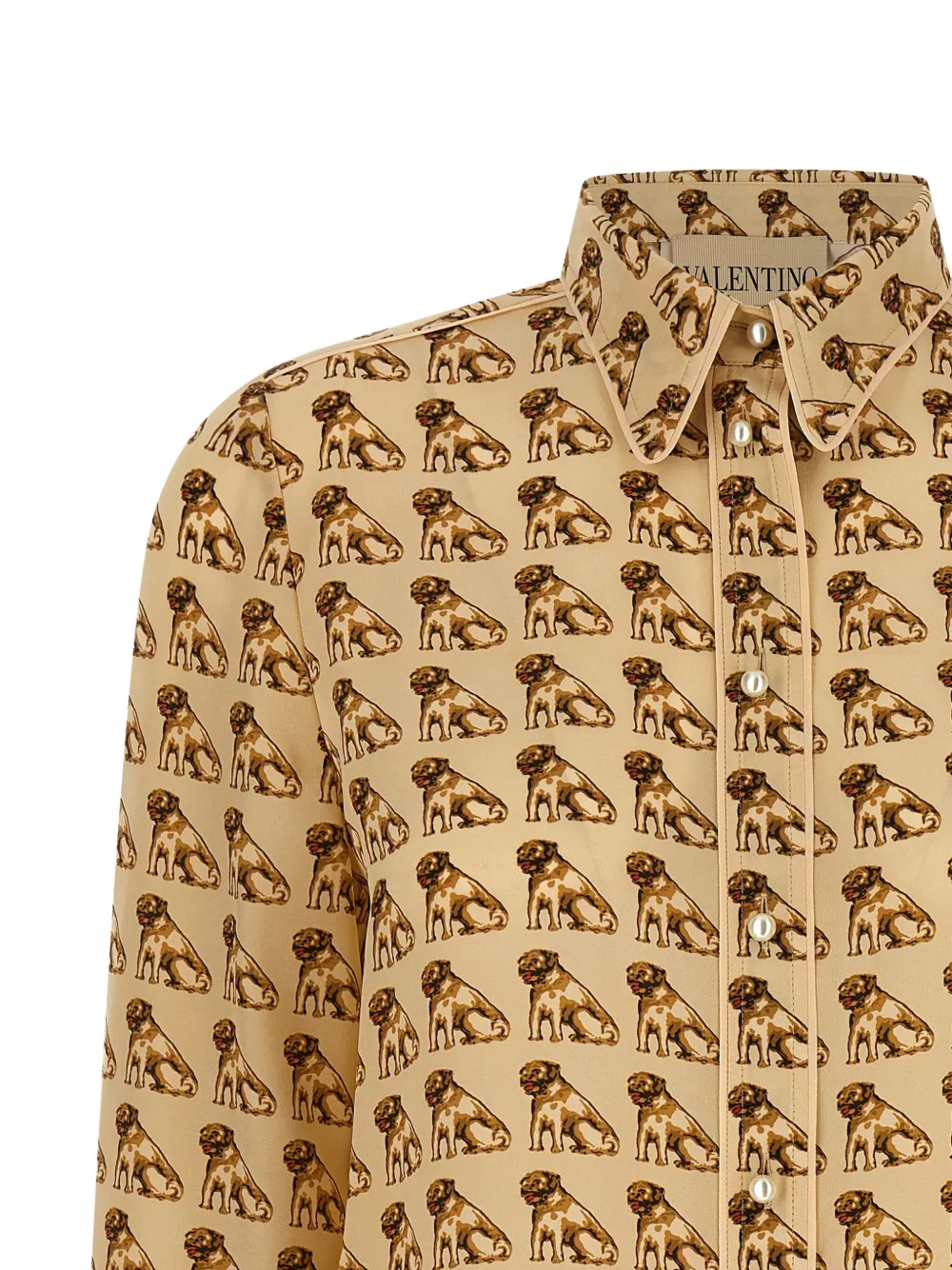 Valentino Garavani Blouse met Petit Charles-print Bruin