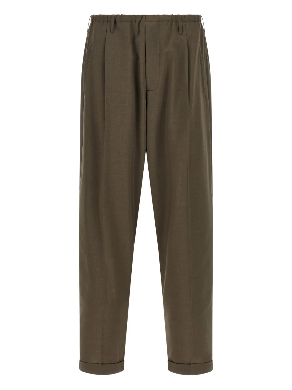Magliano pleated-front turn-up trousers | Brown | Image 1