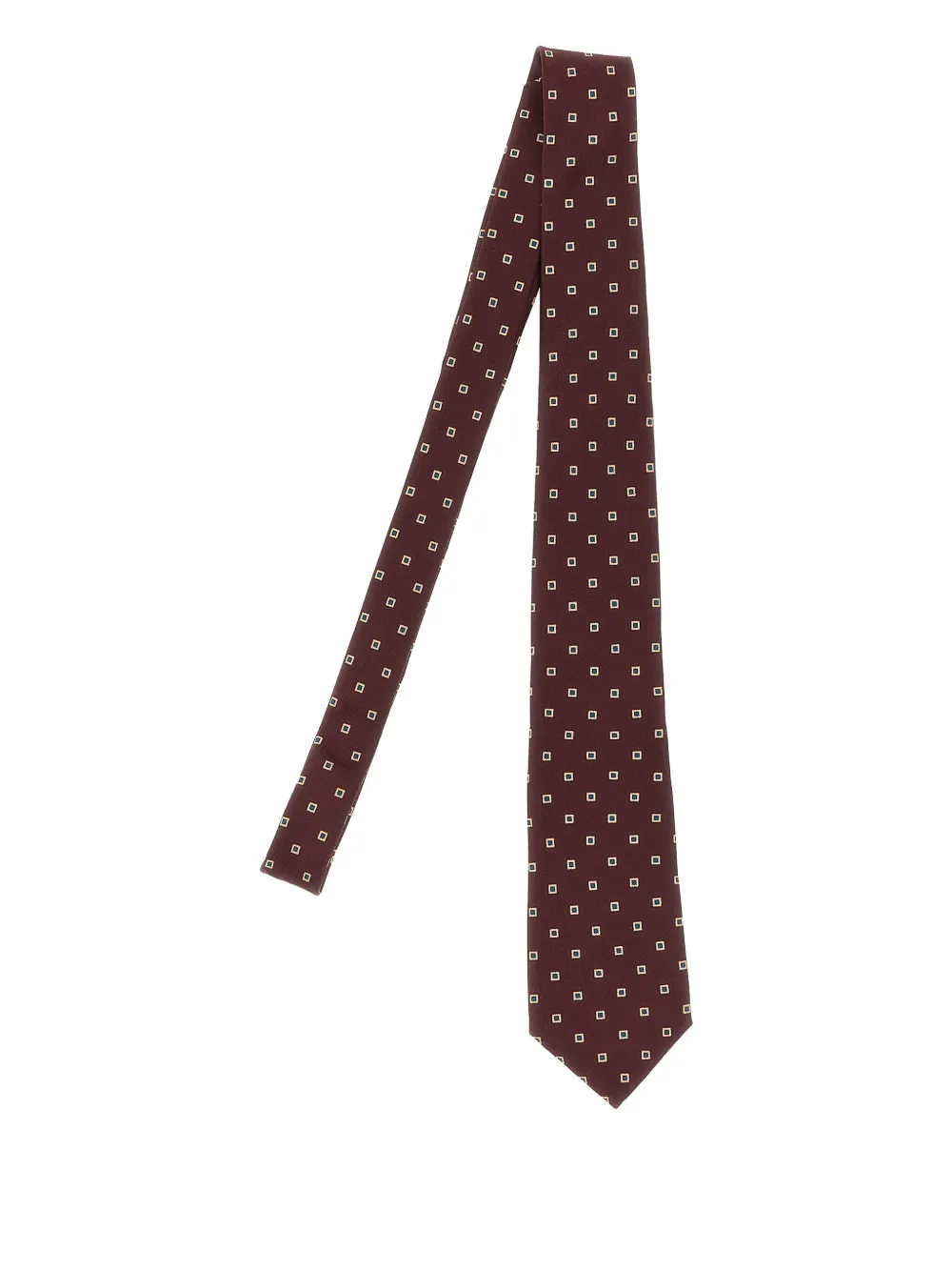 Saint Laurent patterned silk tie Rood