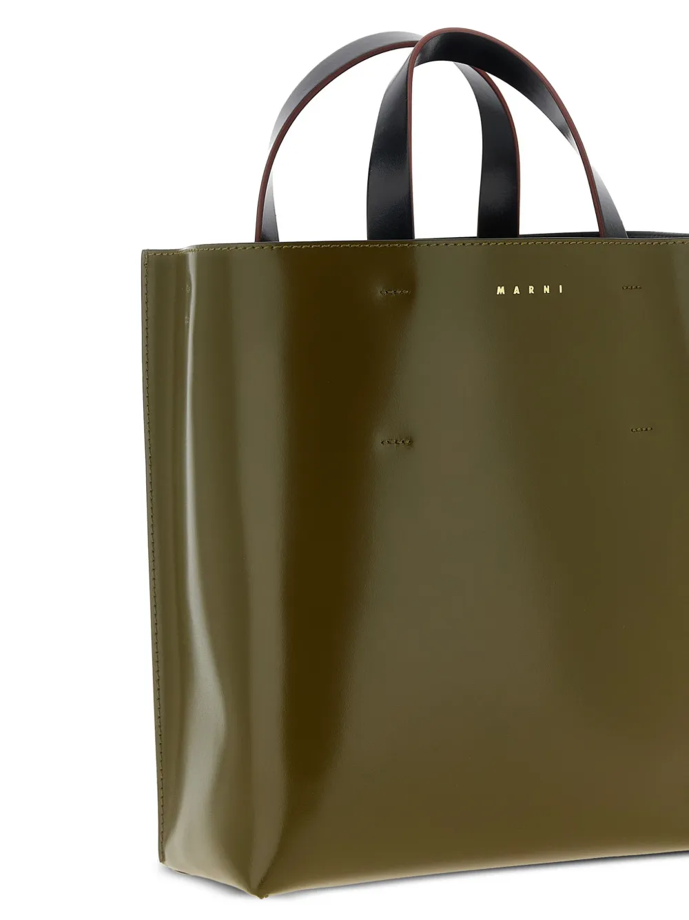 Marni Museo kleine shopper met logoprint Groen