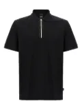BOSS half-zip short-sleeve polo shirt - Black