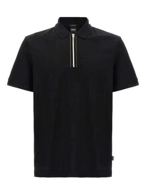 BOSS half-zip short-sleeve polo shirt