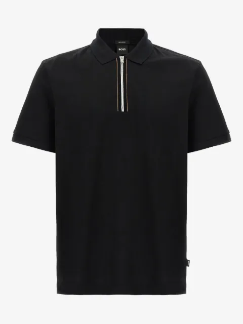 BOSS half-zip short-sleeve polo shirt