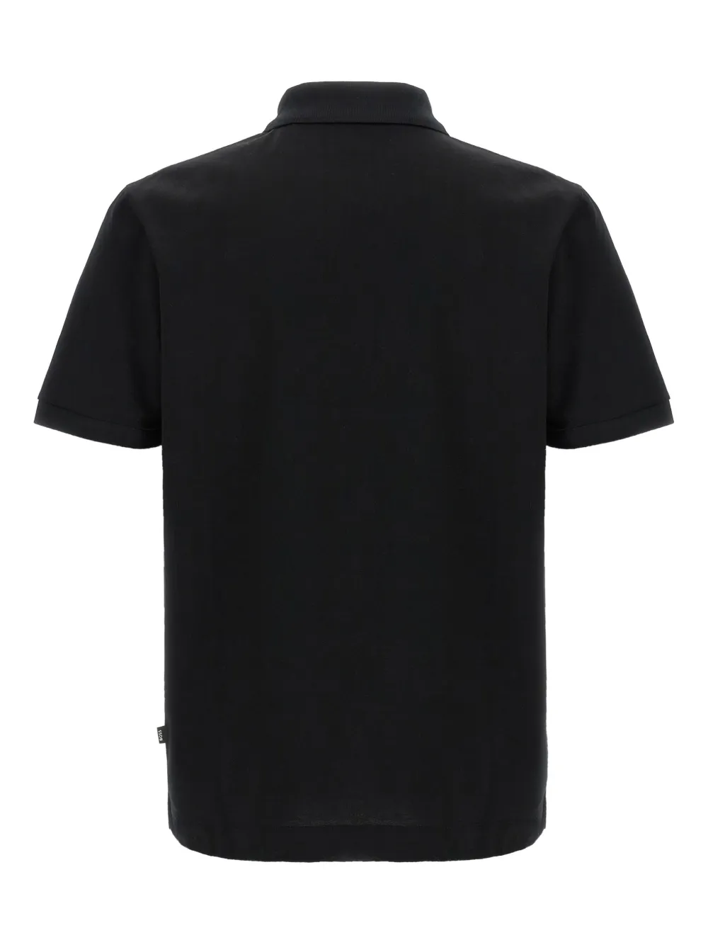 BOSS half-zip short-sleeve polo shirt - Zwart