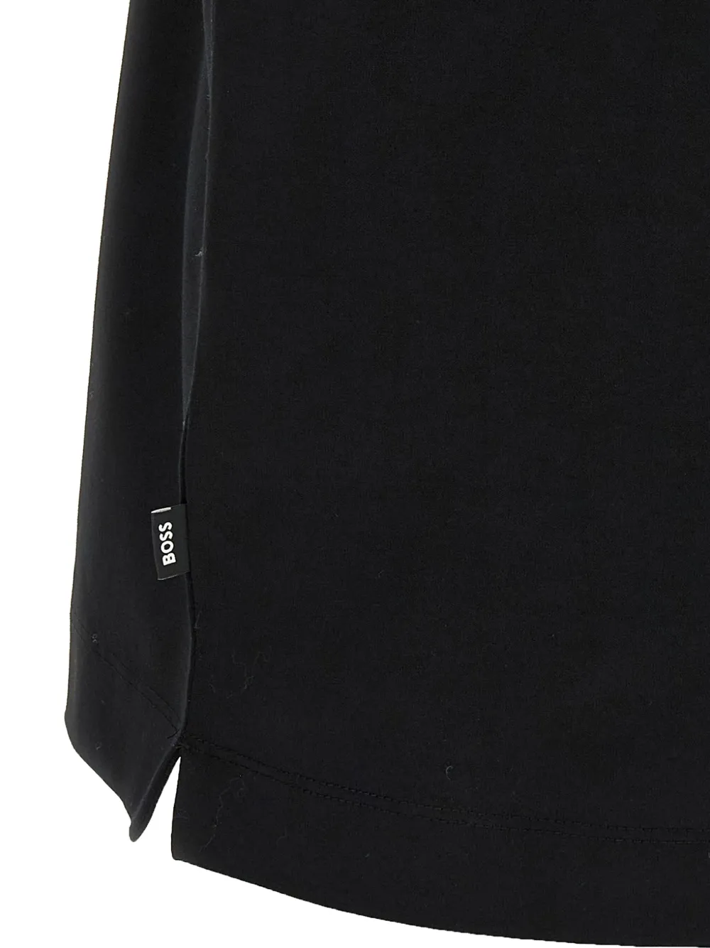 BOSS Poloshirt met halve rits Zwart