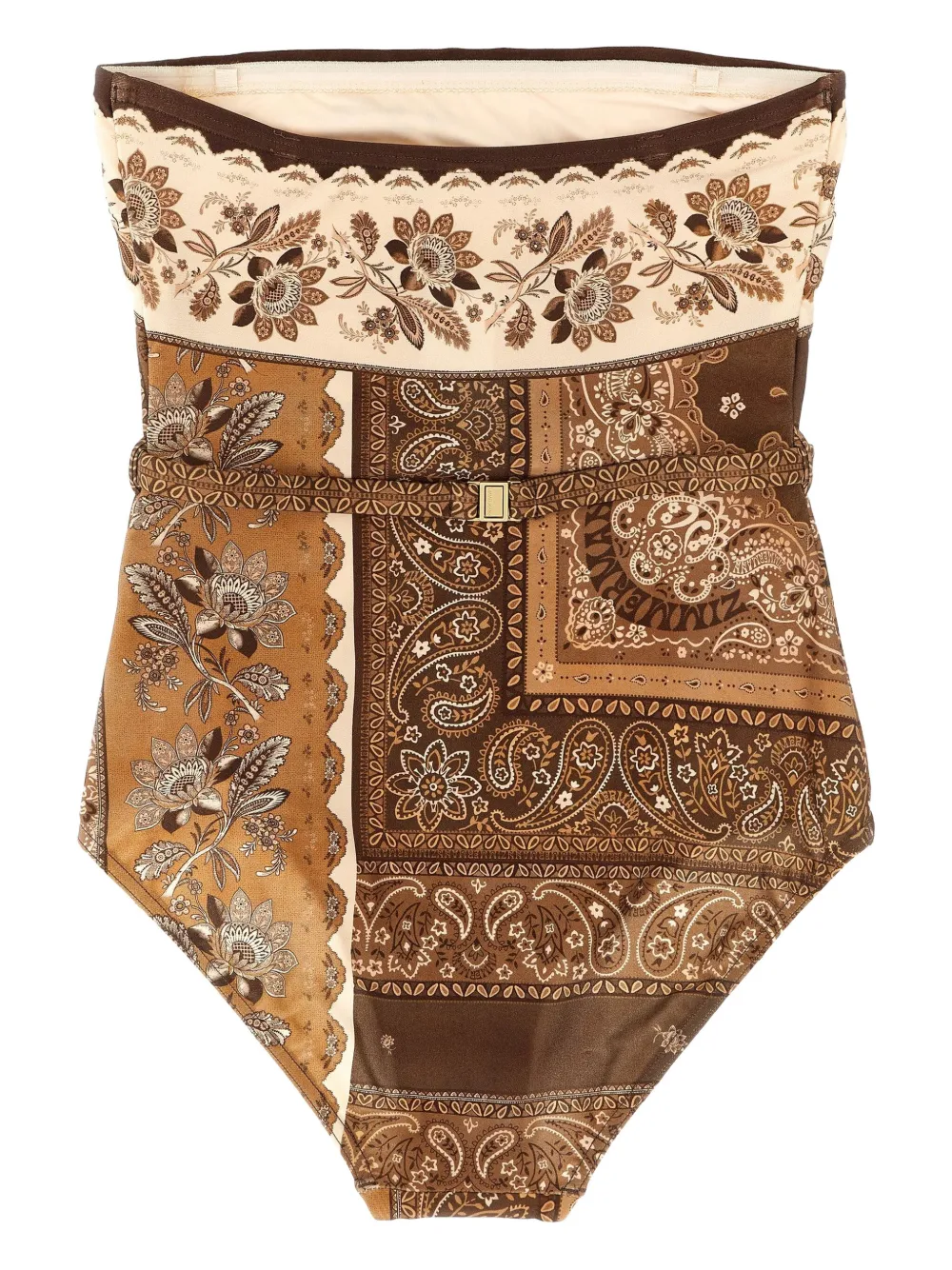 ZIMMERMANN Badpak met paisley-print en ceintuur Bruin