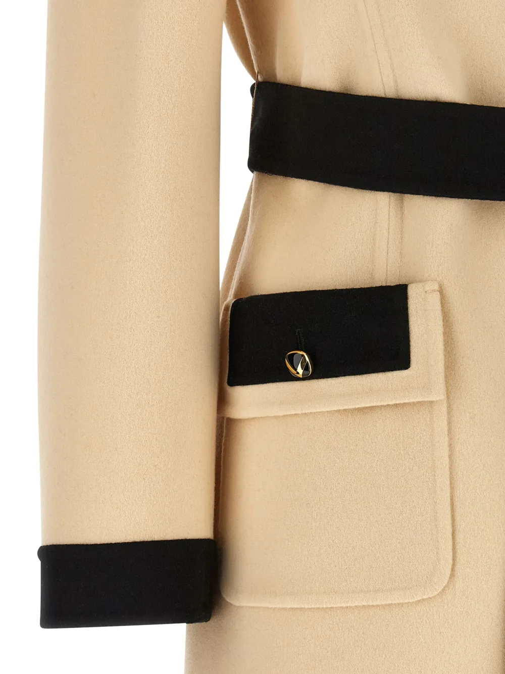 Valentino Garavani Jas met contrasterende afwerking en ceintuur Beige