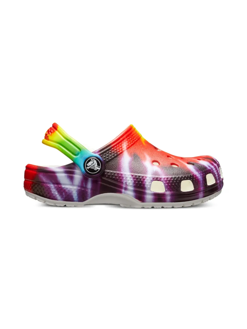 Crocs Classic klompen met tie-dye print en gesloten neus - Paars