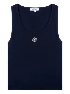 Sporty & Rich ロゴパッチ タンクトップ | ブルー | FARFETCH JP