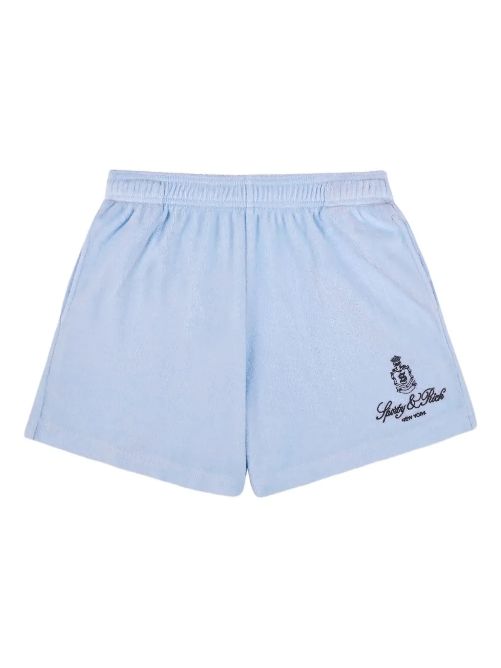 Sporty & Rich embroidered-logo shorts Blauw