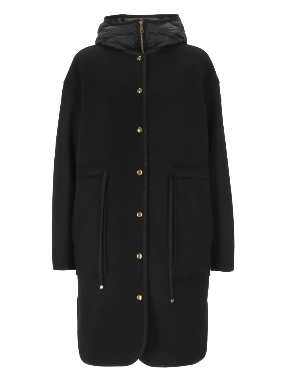 Moncler Bonreposse Hooded Coat In Black
