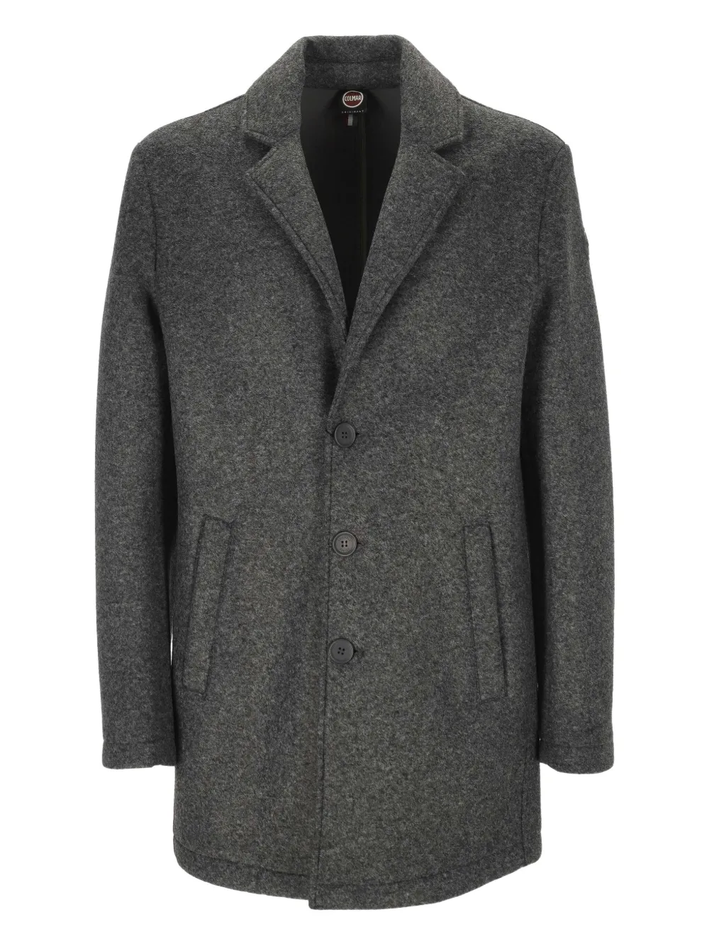 Colmar Button-fastening Long-sleeves Coat In Gray