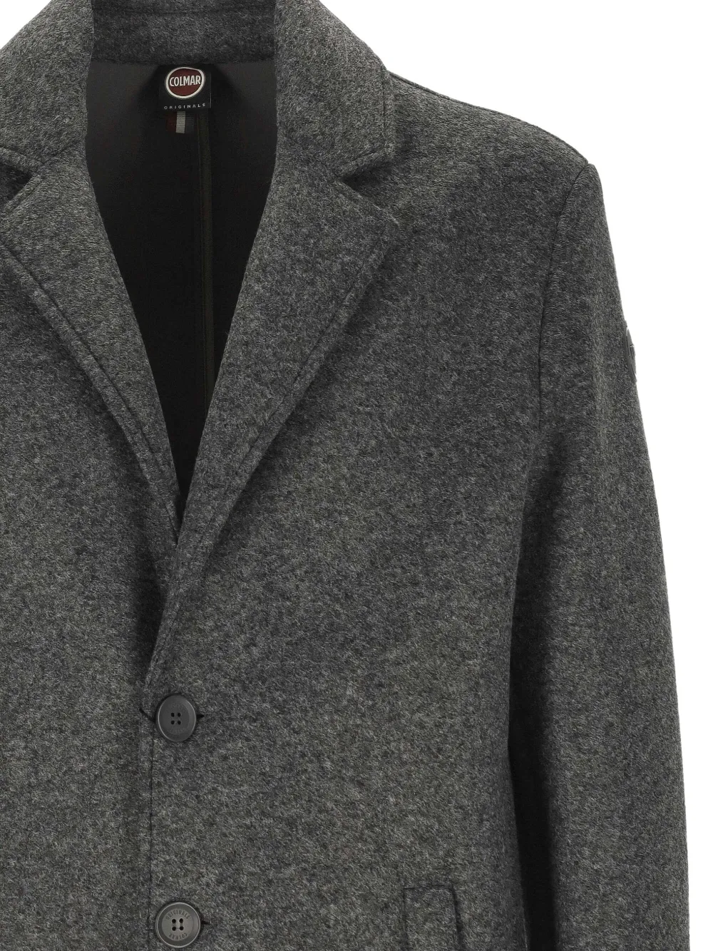 Colmar Button-fastening Long-sleeves Coat In Gray