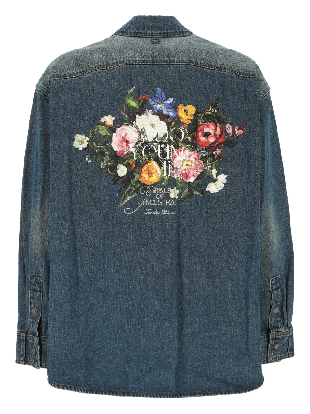 Wooyoungmi Overhemd met bloemenprint - Blauw