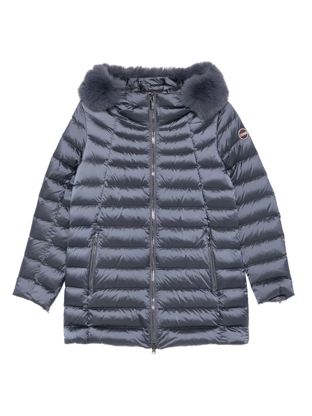 Colmar quilted fur-trimmed coat | Blue | Image 1