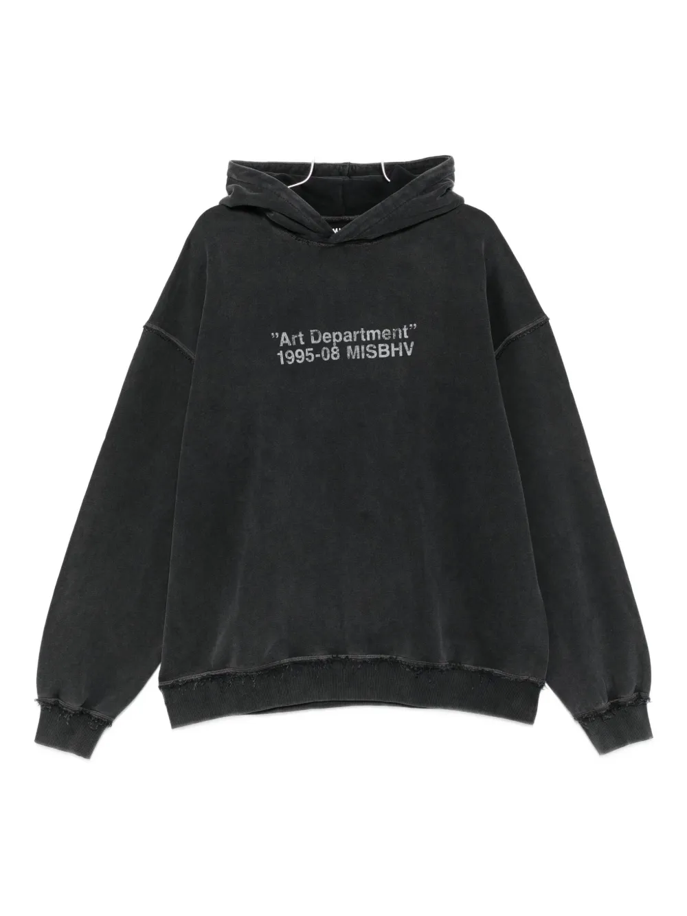 MISBHV frayed-hem hoodie - Grigio