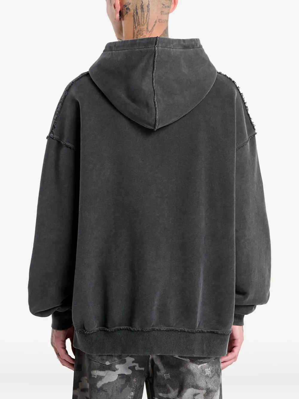 MISBHV Hoodie met franje afwerking Grijs