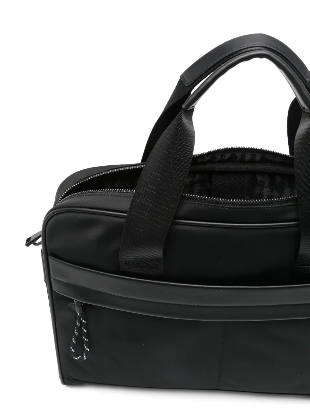 Karl Lagerfeld Logo-plaque Laptop Bag In Black
