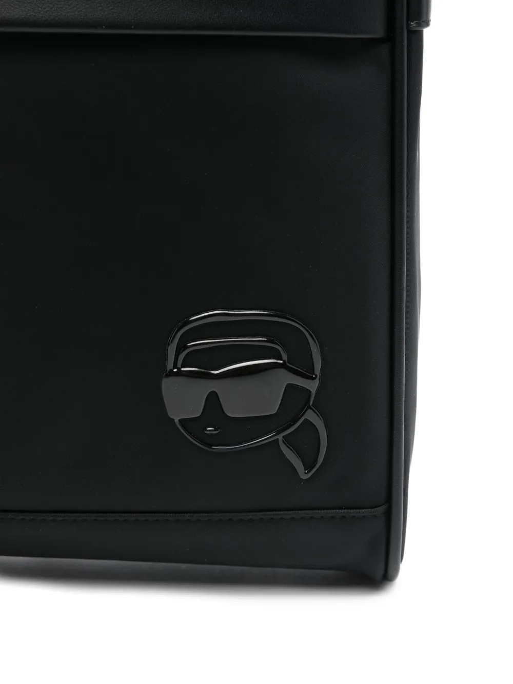Karl Lagerfeld Logo-plaque Laptop Bag In Black