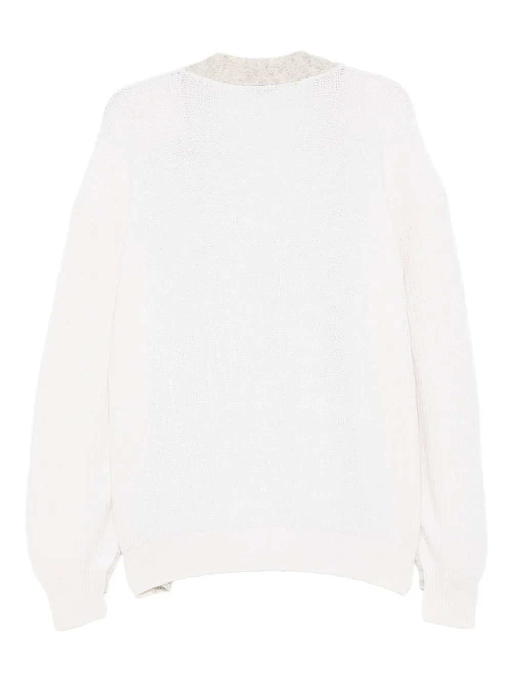 Mrz Two-tone Cardigan In Neutral