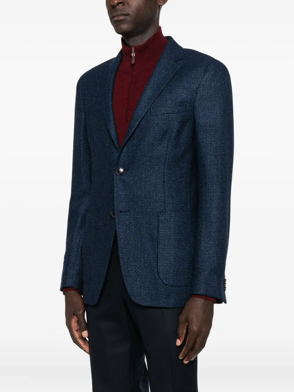Zegna Blazer met textuur Blauw