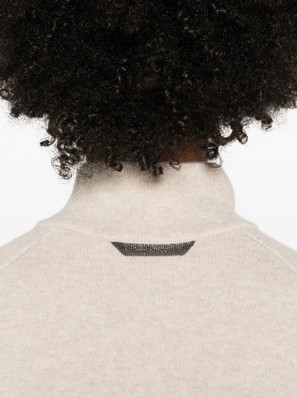 Brunello Cucinelli High-neck Jacket In Neutral