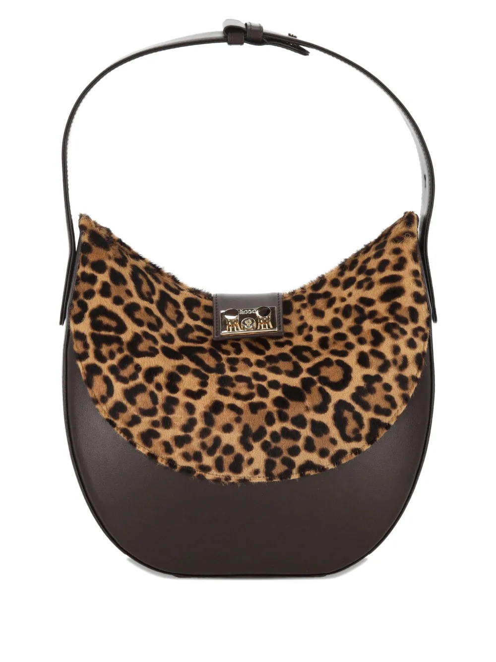 Rodo leopard-print shoulder bag - Marrone