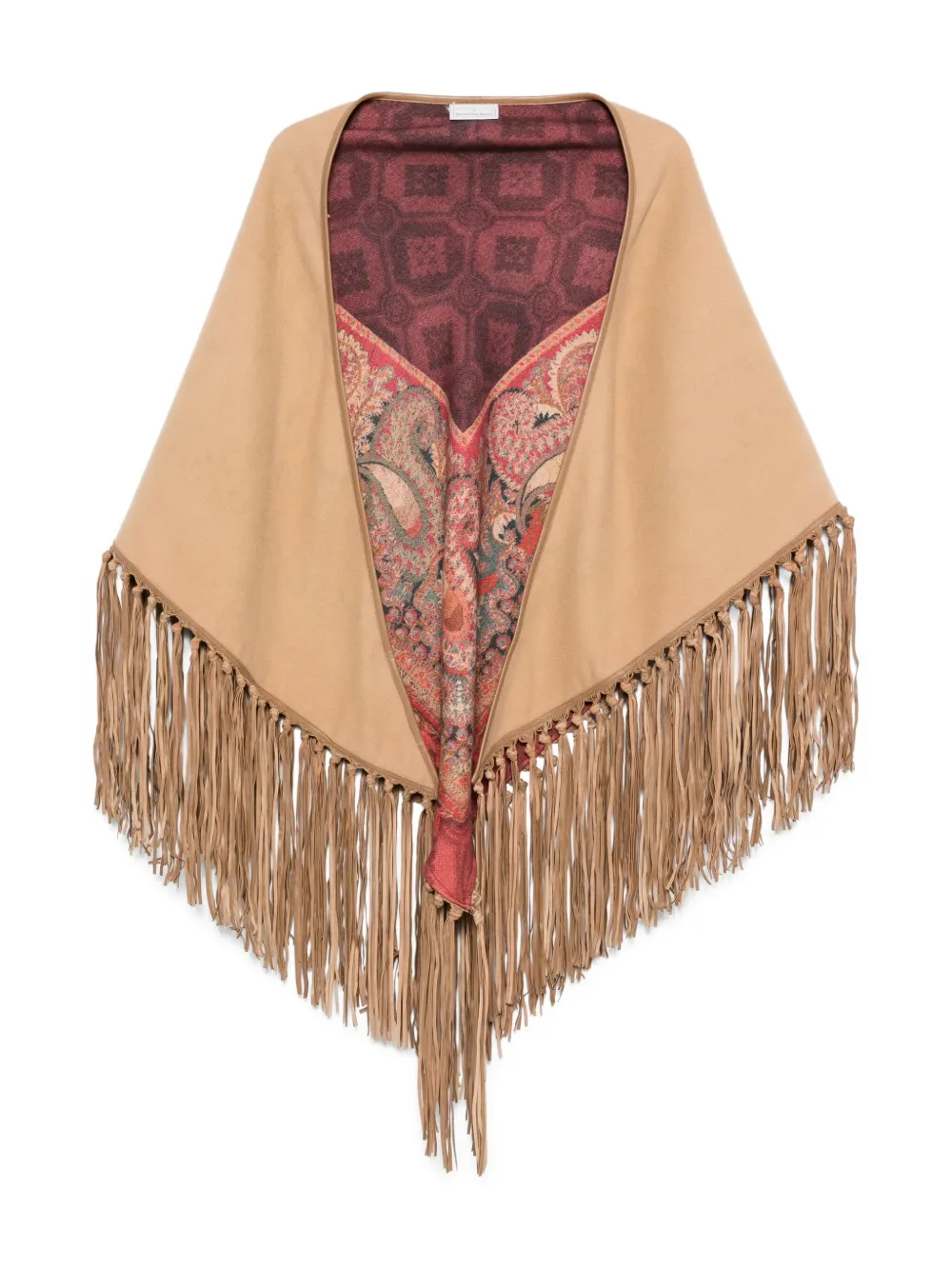 Pierre-Louis Mascia fringed paisley shawl | Neutrals | Image 1