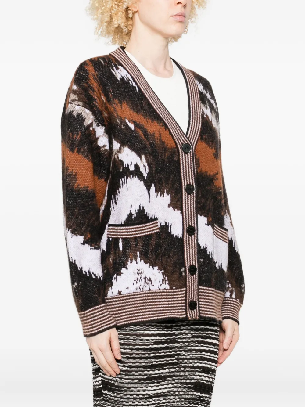 Missoni Abstract-print Buttoned Cardigan In Multi