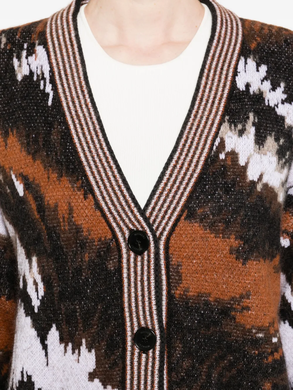 Missoni Abstract-print Buttoned Cardigan In Multi