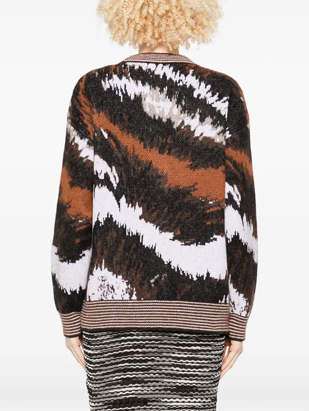 Missoni Abstract-print Buttoned Cardigan In Multi