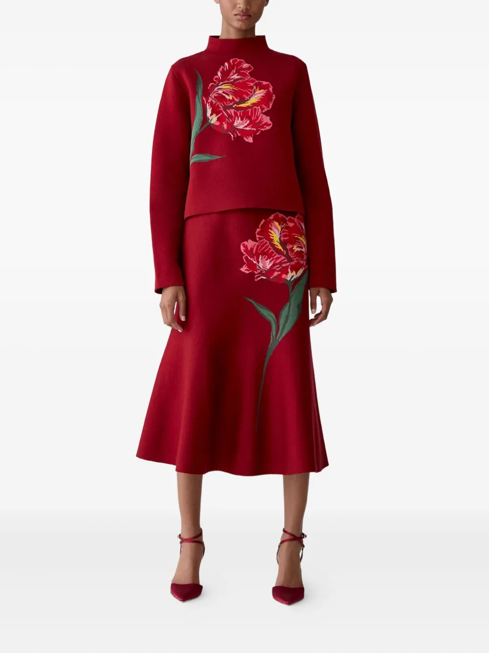 Carolina Herrera Cropped top Rood