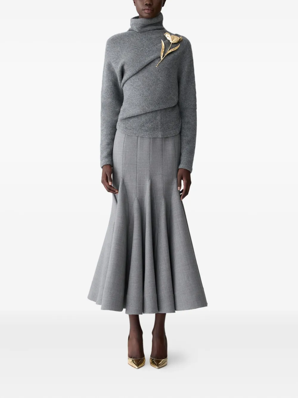 Carolina Herrera Midi-rok - Grijs