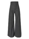 Carolina Herrera Diane pinstripe-pattern palazzo pants - Grey