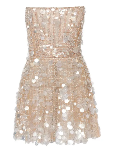 Carolina Herrera sequin-embellished bustier mini dress