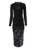 Carolina Herrera sequin-embellished midi dress - Black