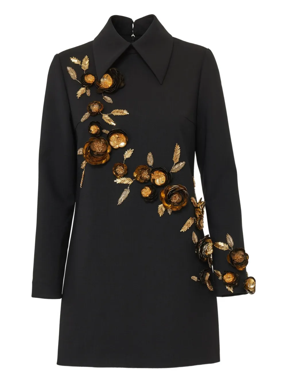 Carolina Herrera floral-embellished dress | Black | Image 1