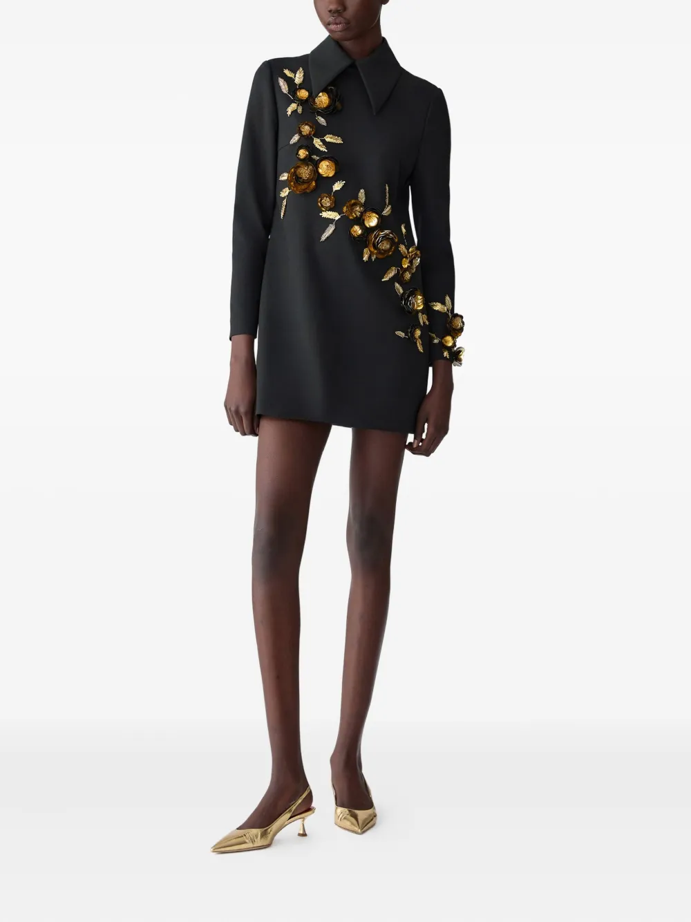 Carolina Herrera Jurk met bloemenprint - Zwart