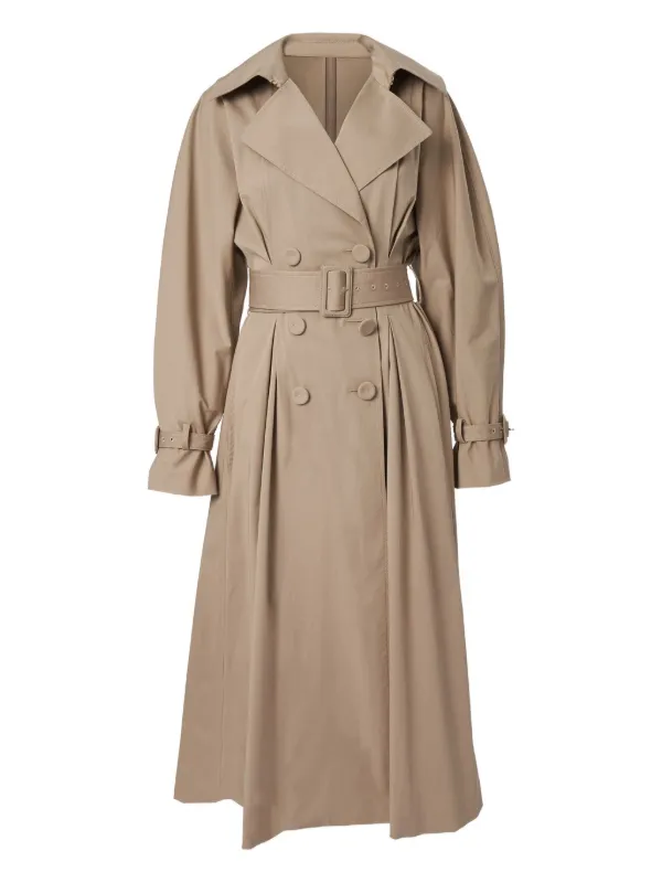 Carolina Herrera Belted Trench Coat in Neutrals