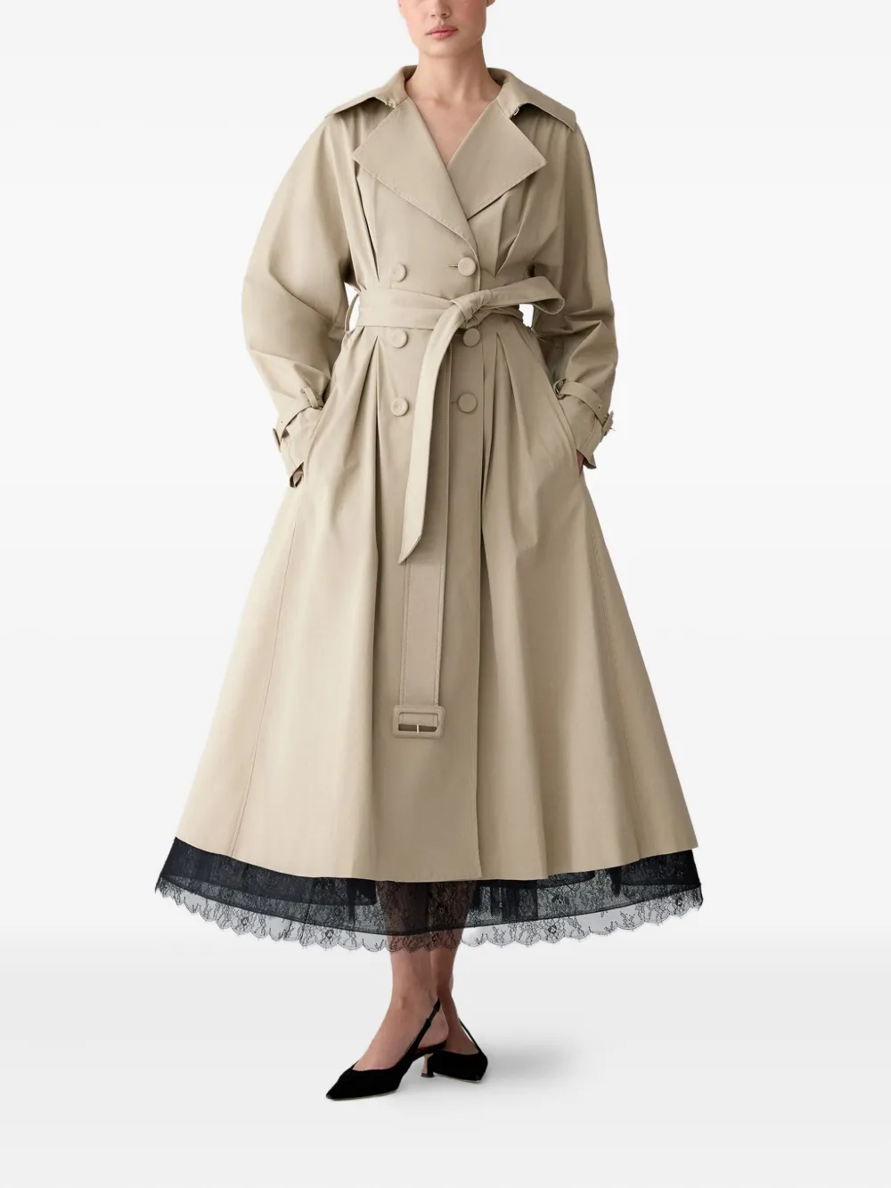 Carolina Herrera Trenchcoat met ceintuur Beige