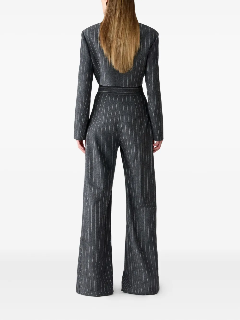 Carolina Herrera pinstripe double-breasted jacket Grijs