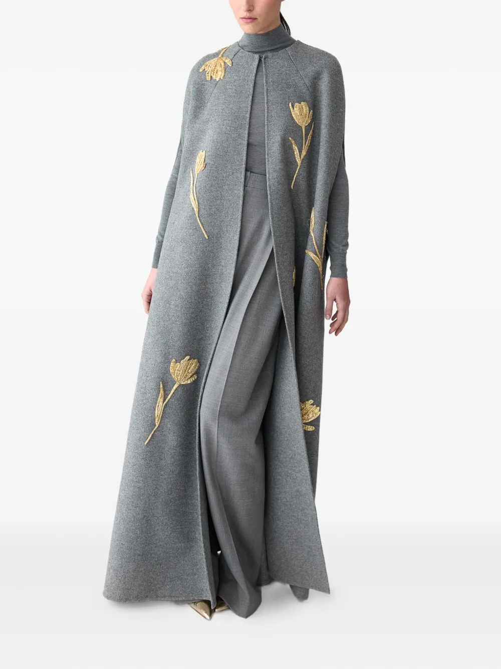 Carolina Herrera tulip-embroidered cape | Capes | Image 2