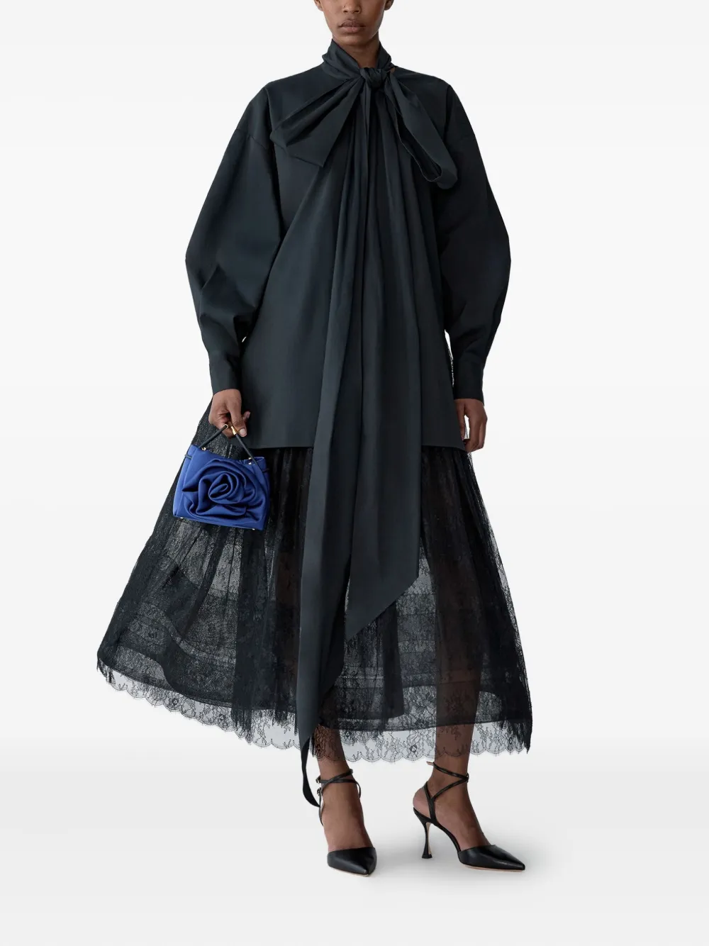 Carolina Herrera Shirt met strikdetail Zwart
