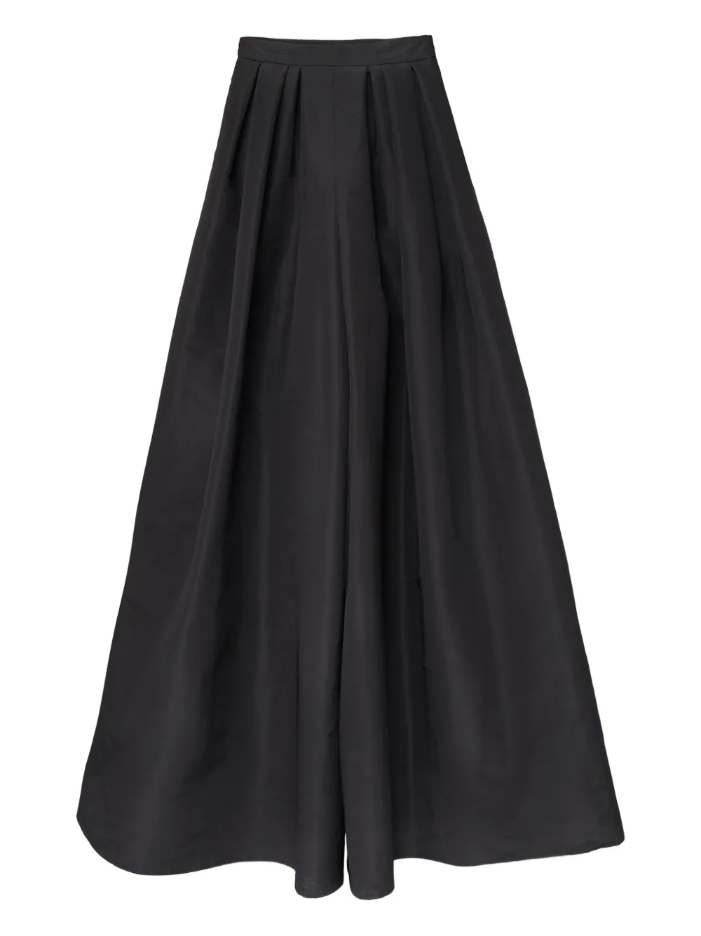 Carolina Herrera Pleated Silk Palazzo Pants In Black