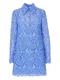 Carolina Herrera floral-lace mini dress - Blue