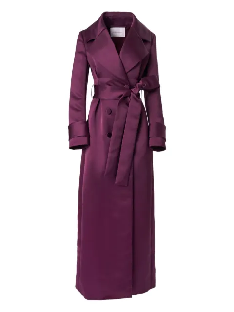 Carolina Herrera belted satin trench coat